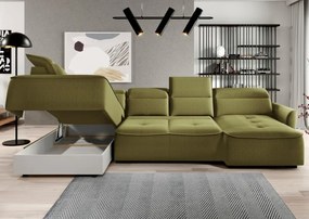 Narożnik MURILLO XL z elektryczną regulacją siedziska Lewostronny w tkaninie VOUGE 10 WERSAL