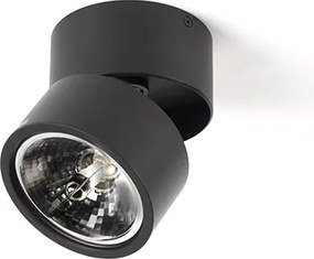 Nowoczesny reflektor czarny okrągły regulowany - Go Nine