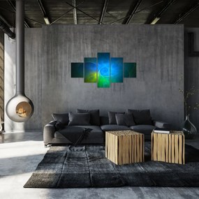 Obraz niebieskiej abstrakcji (125x70 cm)