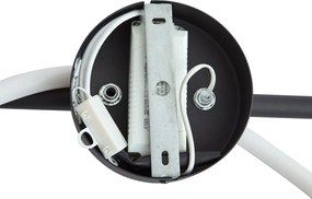 Nowoczesny kinkiet czarny z wbudowaną diodą LED z 3-stopniową regulacją - Twirl