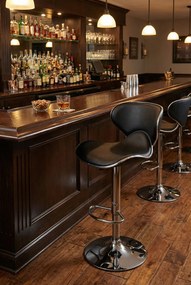 Czarne nowoczesne krzesło barowe R5-C24