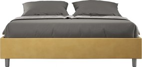 Łóżko bez stelaża tapicerowane 160x210 microfibra Okra Azelia