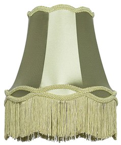 Abażur materiałowy zielony 30 cm - Granny Retro