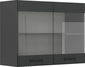 Szklana szafka kuchenna antracytowy domek wiejski 80x31x60 r-line