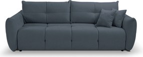 Masseno Sofa MODA z funkcją spania i pojemnikiem na pościel, Rozkładana sofa - Niebieski, WIND 76