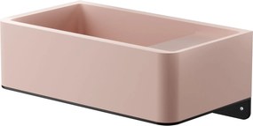 Umywalka z kamienia syntetycznego nablatowa / wisząca prostokątna różowa 43 cm x 25 cm EVELIA Pink