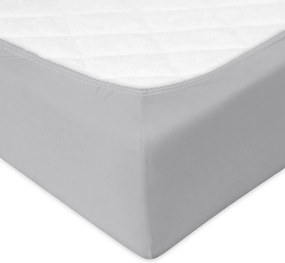 Matex Bamboo nieprzepuszczalny prześcieradło jasnoszary, 80 x 160 cm