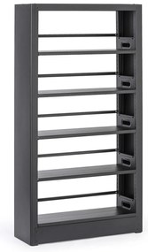 Metalowa biblioteczka, 1750 × 800 × 300 mm, czarna