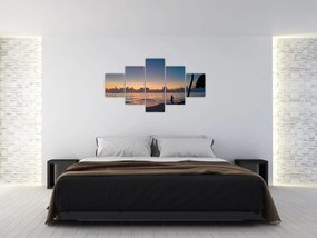 Obraz kobiety na plaży (125x70 cm)