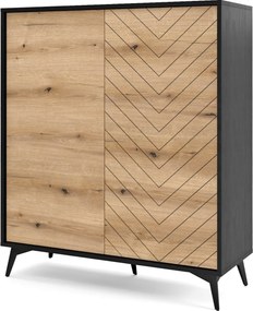 Komoda DIAMANTE 104 cm do Salonu Sypialni Czarny