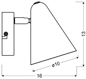 Niebieski metalowy kinkiet ścienny - D216-Malvix