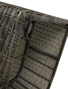 Rattanowy zestaw modułowy BORNEO LUXURY dla 8 osób (szary)