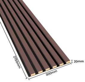 Akustyczne panele lamelowe 2 szt. pudrowy róż P2-L73