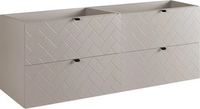 Meble łazienkowe, Kaszmir, 160 x 57 x 46 cm, czarne uchwyty