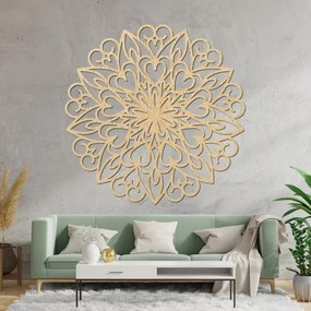 Rzeźbiona mandala, drewniana dekoracja ścienna | FARLIKT