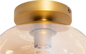 Inteligentna lampa sufitowa mosiądz i bursztynowe szkło z WiFi G95 - Zuzanna