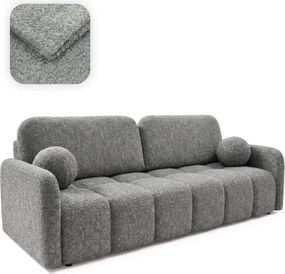 Sofa ZEN Rozkładana Dwuosobowa Ciemnoszara Boucle Nowoczesna