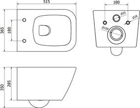 Mexen Madox miska wc Rimless z deską wolnoopadającą slim, duroplast, szara ciemna mat - 30154061