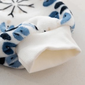 Koc bluza z baranka z rękawami i kapturem ICY FLAKES, biały