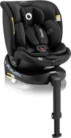 Lionelo - Fotelik samochodowy z obrotową bazą NAVY i-Size 40-150 cm czarny