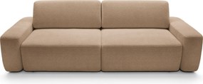 Masseno Sofa VEO z funkcją spania i pojemnikiem na pościel, Rozkładana sofa - Brązowy, RAVEN 38