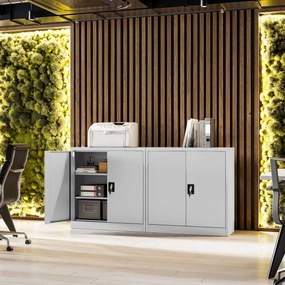 Szafka na segregatory zamykana BEATA, 900 x 930 x 400 mm, szara