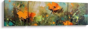Obraz - Kwiaty (170x50 cm)