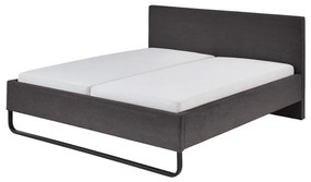 Szare tapicerowane łóżko dwuosobowe 180x200 cm Swing – Meise Möbel