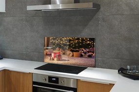 Szklany Panel Bożonarodzeniowe Prezenty pod Choinką