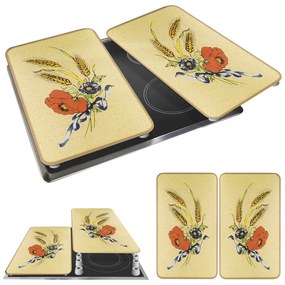 Szklane płyty ochronne na kuchenkę zestaw 2 szt. 52x30 cm Corn-Flowers – Maximex