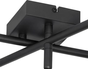 Nowoczesna lampa sufitowa czarna 5-punktowa regulowana kwadratowa - Jeana