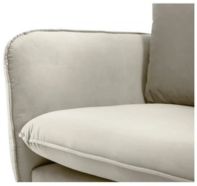 Beżowa aksamitna sofa Cosmopolitan Design Vienna, 200 cm