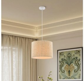 Brilagi - Lampa wisząca na przewodzie NORDIC WAVE 1xE27/15W/230V śr. 32 cm lniany/biały