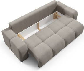 Masseno Sofa DUCA z funkcją spania i pojemnikiem na pościel, Rozkładana sofa - Szary, CURIO 83