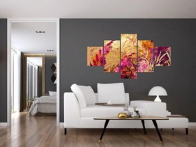 Obraz - Abstrakcyjny obraz kwiatów II. (125x70 cm)