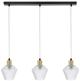 Nowoczesna lampa wisząca z kryształowymi kloszami - D273 T5-A99