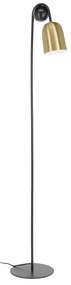 Czarna/w kolorze złota lampa stojąca z metalowym kloszem (wysokość 180 cm) Natsumi – Kave Home