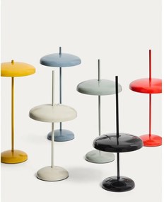 Szara lampa stołowa LED ze ściemniaczem z metalowym kloszem (wysokość 35 cm) Porte – Kave Home