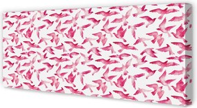 Obraz drukowany na płótnie Egzotyczne Różowe Ptaki