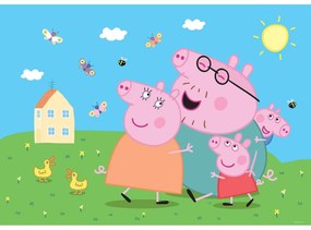 Fototapeta dziecięca Pepa Pig 252 x 182 cm, 4 części