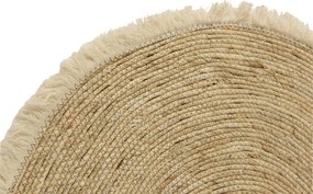 Naturalny okrągły dywan VELOR ⌀ 70 cm, beżowy