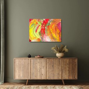 Obraz na szkle abstrakcji - malarstwo (70x50 cm)
