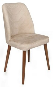 Zestaw krzeseł do jadalni Dallas Beige and Walnut,2 szt.