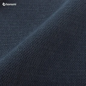 Ciemnoniebieskie tapicerowane łóżko dwuosobowe ze schowkiem i stelażem 200x200 cm Kelp – Micadoni Home