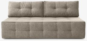 Sofa z Funkcją Spania MORANA Kremowa Boucle Nowoczesna