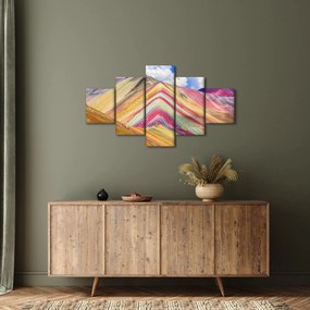 Obraz - Rainbow Mountain, Peru (125x70 cm)