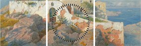 Obraz - William Stanley Haseltine, Santa Maria a Cetrella, Anacapri, reprodukcje (z zegarem) (90x30 cm)