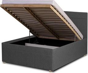 Łóżko RAM 140x200 cm Żółty Bez materaca