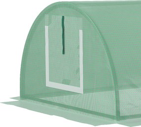 Outsunny Szklarnia Foliowa, Odporna na Warunki Pogodowe, UV-odporna, Tunel Foliowy, 200 x 80 x 45 cm, Zielona