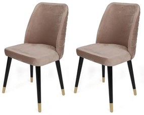Zestaw krzeseł do jadalni Hugo Beige and Black, 2szt.